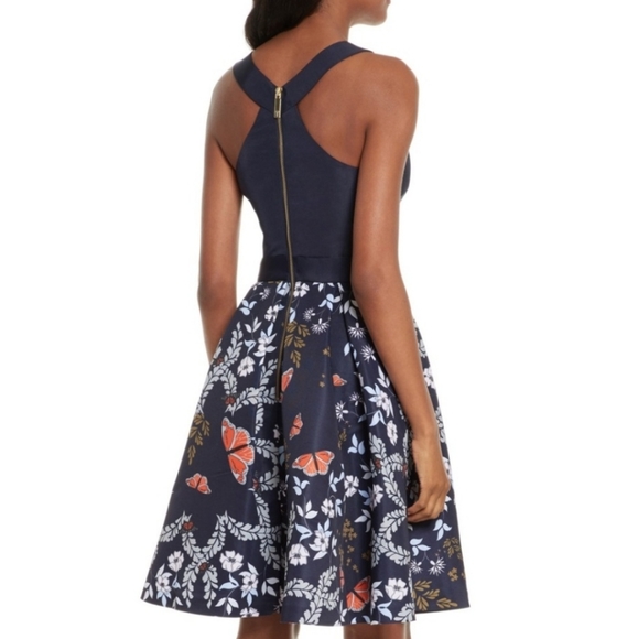 Ted Baker London Bethah Kyoto Fit& Flare Dress, TB Size 2, US Size 4-6. - Picture 3 of 9